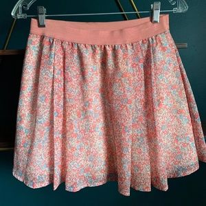 Floral Lined Skater Skirt